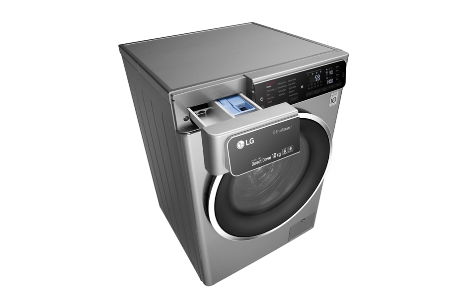 LG غسالة إل جي TurboWash لون فضي فولاذي سعة 10 كجم, FH4U1JBSK6, thumbnail 8